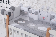 Дитячий постільний комплект Veres Zoo grey 6 одиниць